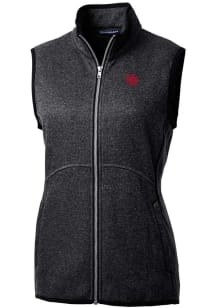 Cutter and Buck Nebraska Cornhuskers Womens Charcoal Vault Mainsail Vest