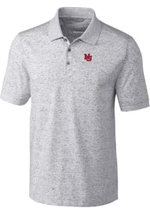 Cutter and Buck Nebraska Cornhuskers Mens Grey Vault Advantage Space Dye Short Sleeve Polo