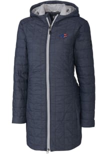 Cutter and Buck Buffalo Bills Womens Anthracite Americana Rainier PrimaLoft Long Filled Jacket