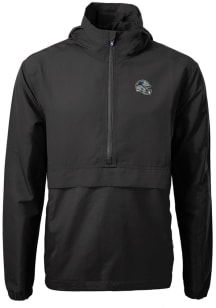 Cutter and Buck Carolina Panthers Mens Black Helmet Charter Eco Pullover Jackets