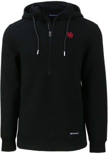 Cutter and Buck Nebraska Cornhuskers Mens Black Vault Roam Long Sleeve Hoodie