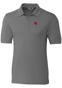Cutter and Buck Nebraska Cornhuskers Mens Grey Vault Advantage Short Sleeve Polo