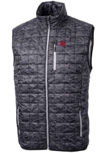 Cutter and Buck Nebraska Cornhuskers Mens Black Vault Rainier PrimaLoft Printed Sleeveless Jacket