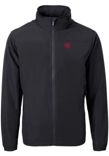 Cutter and Buck Nebraska Cornhuskers Mens Black Vault Charter Eco Light Weight Jacket