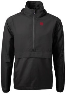 Cutter and Buck Nebraska Cornhuskers Mens Black Vault Charter Eco Pullover Jackets