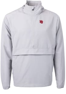 Cutter and Buck Nebraska Cornhuskers Mens Grey Vault Charter Eco Pullover Jackets
