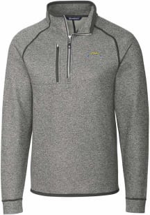 Cutter and Buck Los Angeles Chargers Mens Grey Logo Mainsail Big and Tall Qtr Zip