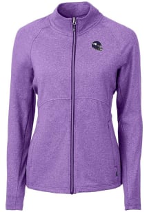 Cutter and Buck Minnesota Vikings Womens Purple Helmet Adapt Eco Knit Light Weight Jacket