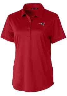 Cutter and Buck New England Patriots Womens Cardinal Logo Prospect Short Sleeve Polo Shirt