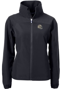 Cutter and Buck New Orleans Saints Womens Black Helmet Charter Eco Light Weight Jacket