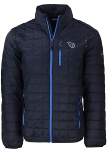 Cutter and Buck Tennessee Titans Mens Navy Blue Logo Rainier PrimaLoft Filled Jacket