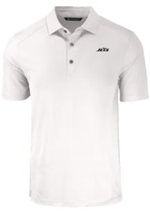 Cutter and Buck New York Jets White Mono Forge Eco Stretch Big and Tall Polo