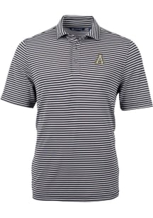 Cutter and Buck Appalachian State Mountaineers Black Virtue Eco Pique Stripe Big and Tall Polo