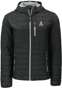 Cutter and Buck Appalachian State Mountaineers Mens Black Rainier PrimaLoft Hooded Filled Jacket
