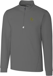 Cutter and Buck Baylor Bears Mens Grey Traverse Big and Tall Qtr Zip