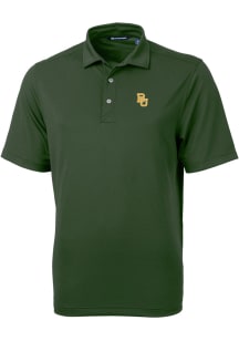 Cutter and Buck Baylor Bears Green Virtue Eco Pique Big and Tall Polo