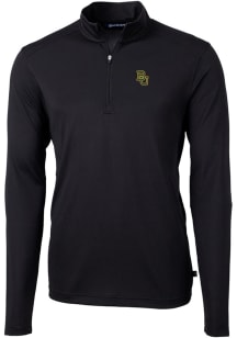 Cutter and Buck Baylor Bears Mens Black Virtue Eco Pique Big and Tall Qtr Zip