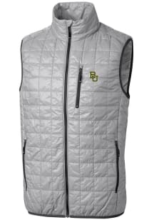 Cutter and Buck Baylor Bears Big and Tall Grey Rainier PrimaLoft Mens Vest