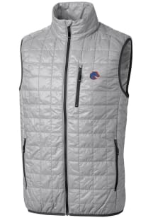 Cutter and Buck Boise State Broncos Big and Tall Grey Rainier PrimaLoft Mens Vest