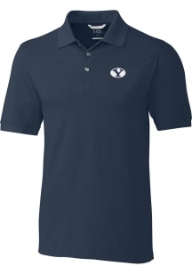 Cutter and Buck BYU Cougars Navy Blue Advantage Pique Big and Tall Polo