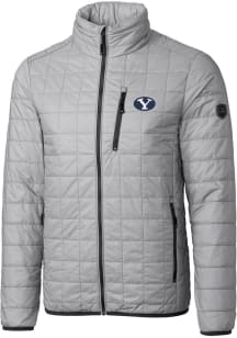 Cutter and Buck BYU Cougars Mens Grey Rainier PrimaLoft Big and Tall Lined Jacket