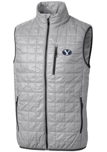Cutter and Buck BYU Cougars Big and Tall Grey Rainier PrimaLoft Mens Vest
