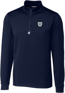 Cutter and Buck Butler Bulldogs Mens Navy Blue Traverse Big and Tall Qtr Zip