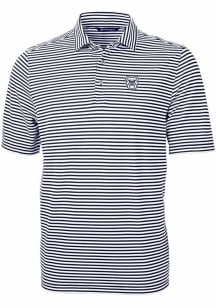 Cutter and Buck Butler Bulldogs Navy Blue Virtue Eco Pique Stripe Big and Tall Polo