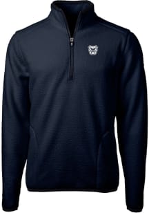 Cutter and Buck Butler Bulldogs Mens Navy Blue Cascade Sherpa Big and Tall Qtr Zip