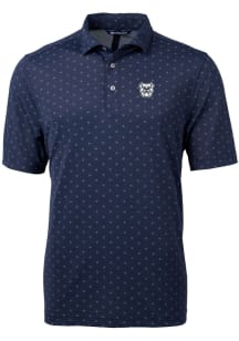 Cutter and Buck Butler Bulldogs Mens Navy Blue Virtue Eco Pique Tile Short Sleeve Polo