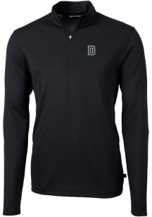 Cutter and Buck Dartmouth Big Green Mens Black Virtue Eco Pique Big and Tall Qtr Zip