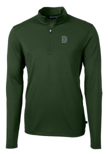 Cutter and Buck Dartmouth Big Green Mens Green Virtue Eco Pique Long Sleeve Qtr Zip Pullover