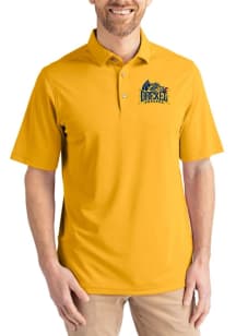 Cutter and Buck Drexel Dragons Mens Gold Virtue Eco Pique Short Sleeve Polo