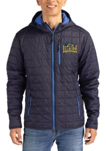 Cutter and Buck Drexel Dragons Mens Navy Blue Rainier PrimaLoft Hooded Filled Jacket