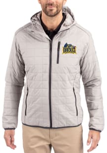 Cutter and Buck Drexel Dragons Mens Grey Rainier PrimaLoft Hooded Filled Jacket