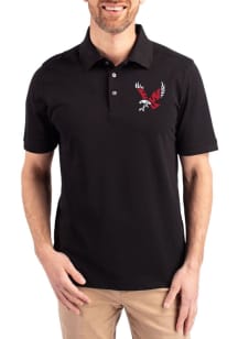 Cutter and Buck Eastern Washington Eagles Black Advantage Pique Big and Tall Polo