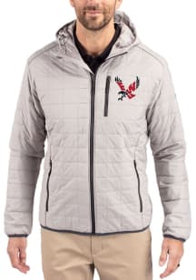 Cutter and Buck Eastern Washington Eagles Mens Grey Rainier PrimaLoft Hooded Filled Jacket