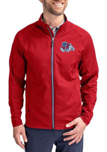 Cutter and Buck Fresno State Bulldogs Mens Red Adapt Eco Big and Tall Light Weight Jacket