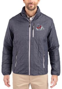 Cutter and Buck Fresno State Bulldogs Mens Anthracite Rainier PrimaLoft Big and Tall Lined Jacket