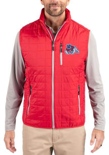 Cutter and Buck Fresno State Bulldogs Big and Tall Red Rainier PrimaLoft Mens Vest