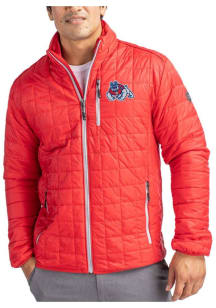 Cutter and Buck Fresno State Bulldogs Mens Red Rainier PrimaLoft Filled Jacket