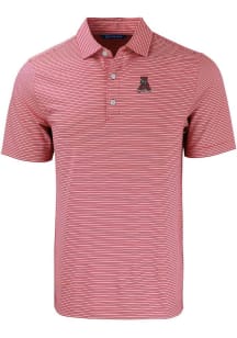 Cutter and Buck Alabama Crimson Tide Red Logo Forge Double Stripe Big and Tall Polo