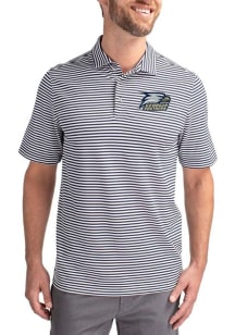 Cutter and Buck Georgia Southern Eagles Navy Blue Virtue Eco Pique Stripe Big and Tall Polo