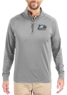 Cutter and Buck Georgia Southern Eagles Mens Grey Adapt Eco Knit Long Sleeve Qtr Zip Pullover