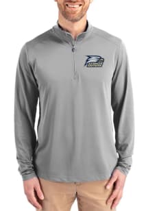 Cutter and Buck Georgia Southern Eagles Mens Grey Virtue Eco Pique Long Sleeve Qtr Zip Pullover