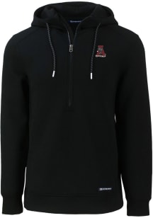 Cutter and Buck Alabama Crimson Tide Mens Black Vault Roam Long Sleeve Hoodie