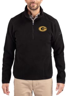 Cutter and Buck Grambling State Tigers Mens Black Cascade Sherpa Big and Tall Qtr Zip