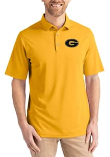 Cutter and Buck Grambling State Tigers Mens Gold Virtue Eco Pique Short Sleeve Polo