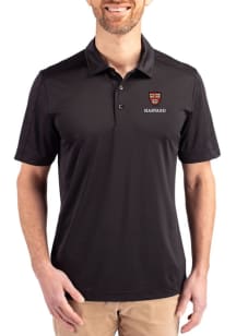 Cutter and Buck Harvard Crimson Black Prospect Big and Tall Polo