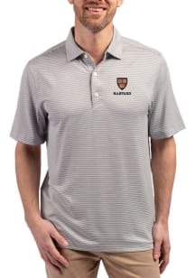 Cutter and Buck Harvard Crimson Grey Forge Double Stripe Big and Tall Polo